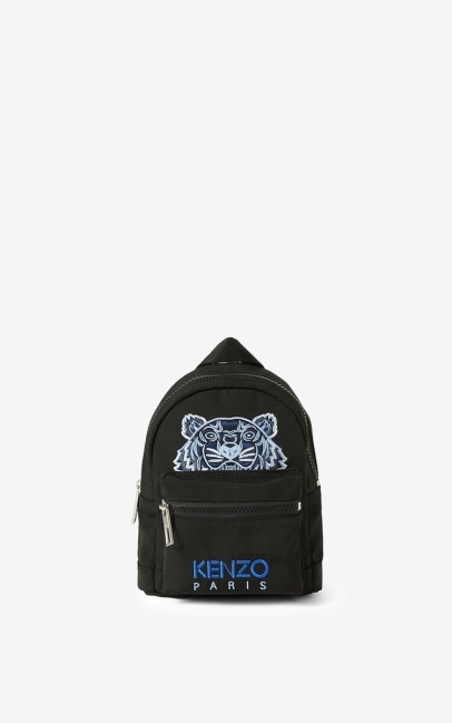 Kenzo Men Mini Canvas Kampus Tiger Backpack Black